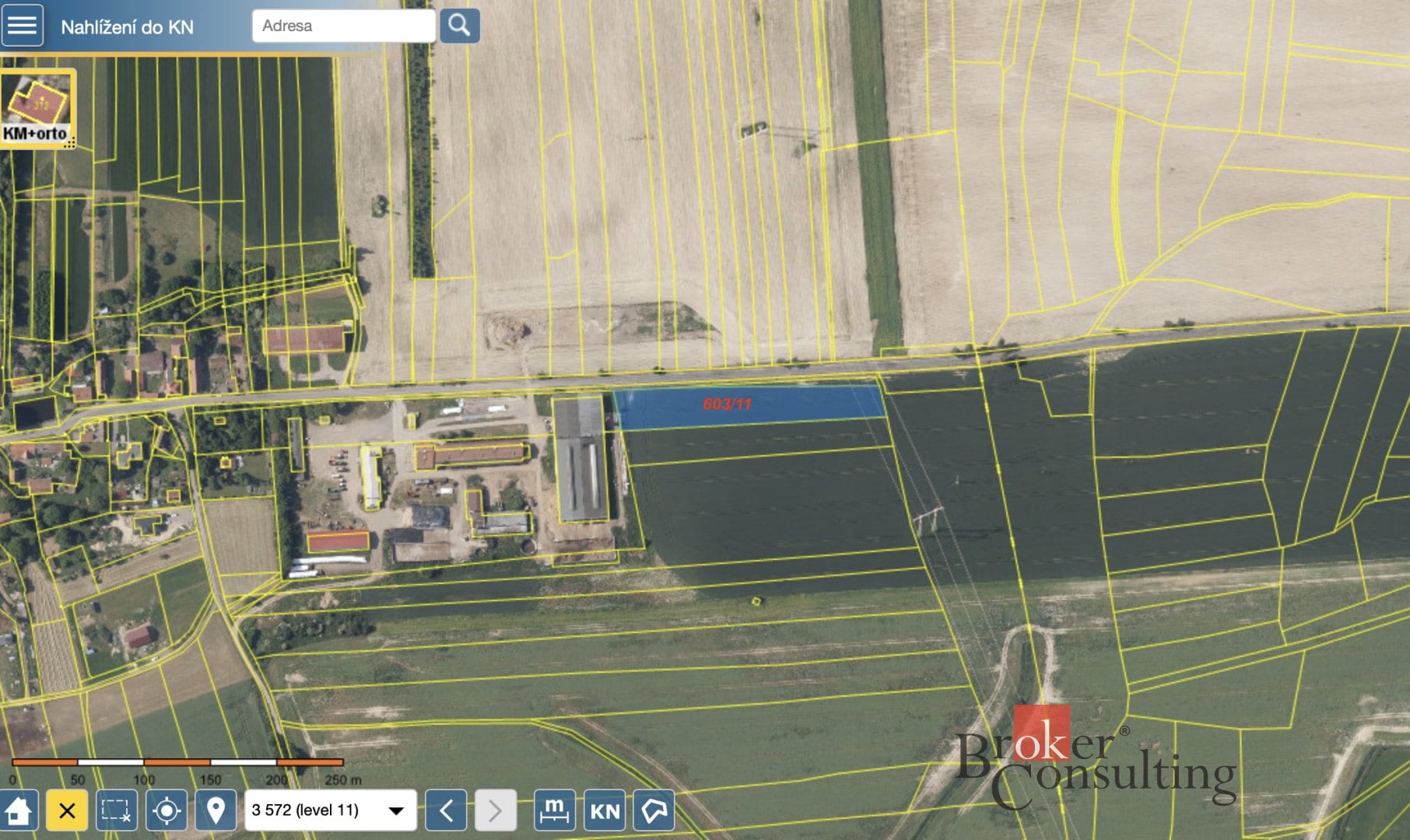 Prodej pozemků 19 592 m², Malinová