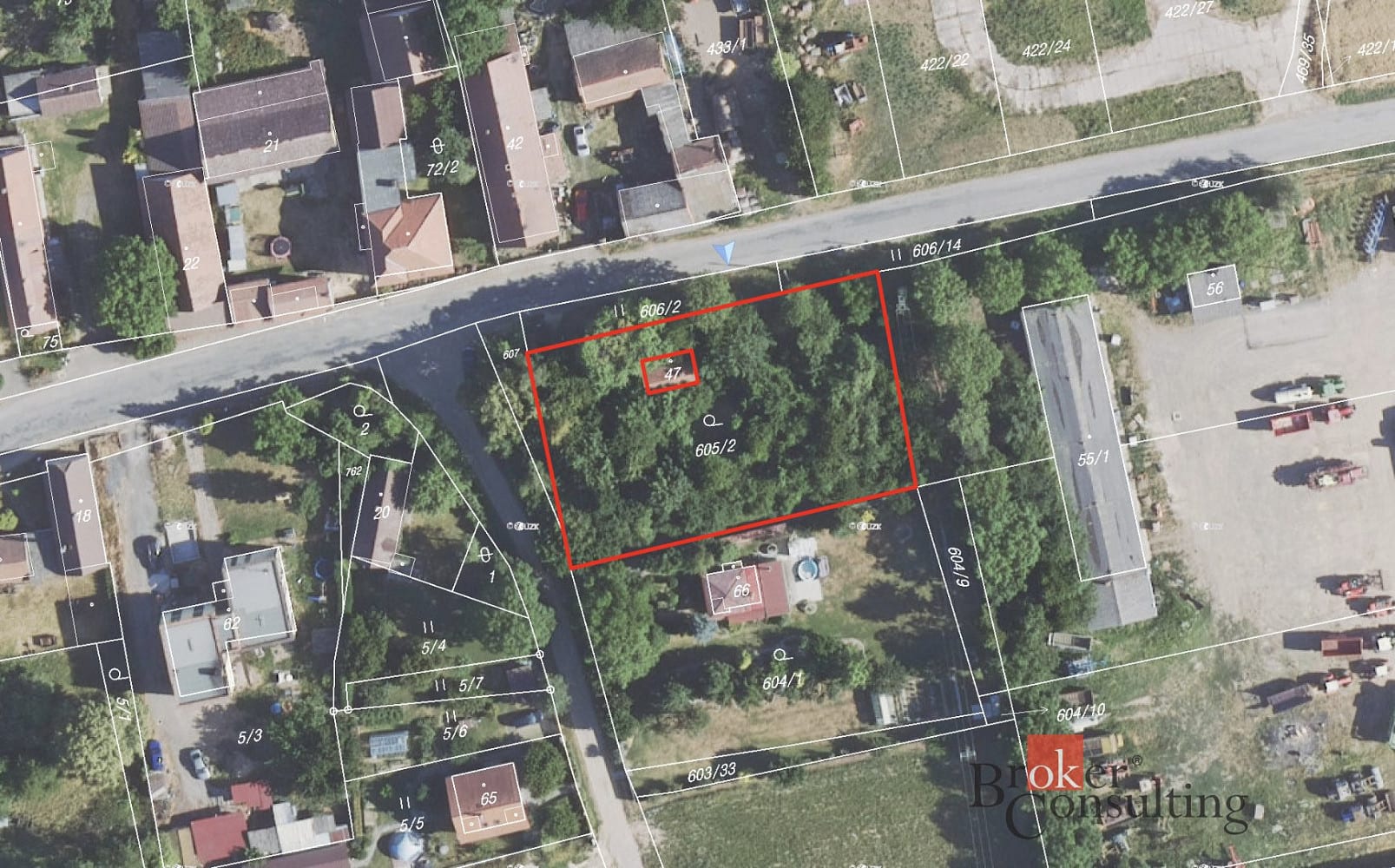 Prodej stavebního pozemku 1 588 m², Malinová